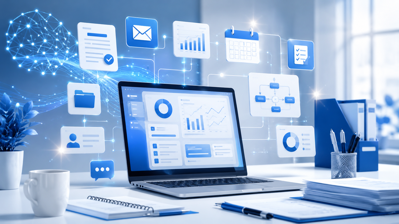 Aplicações de IA no trabalho administrativo